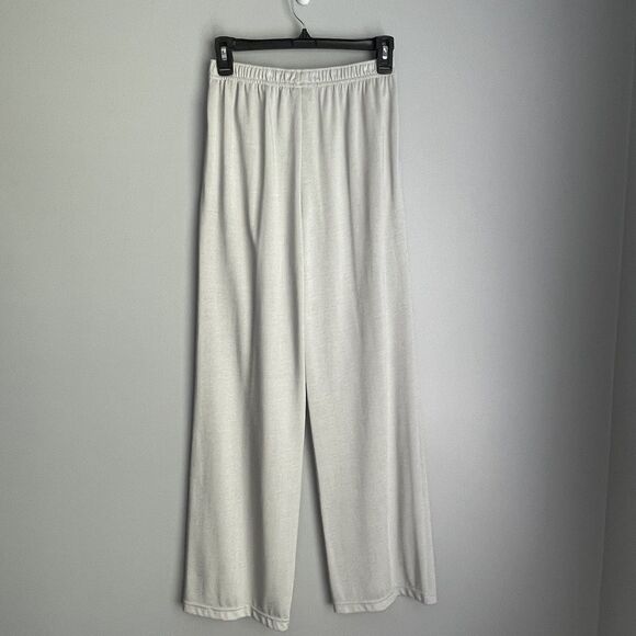 St. John Sport by Marie Gray Pants Size P /US 2 Pale Gray Metalic Sheen Pockets - Picture 2 of 16